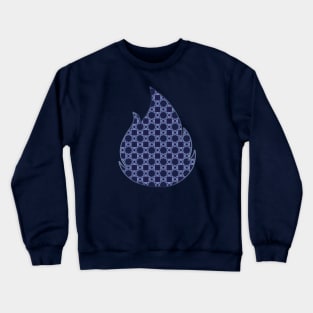 Patterned Fire Flame Crewneck Sweatshirt